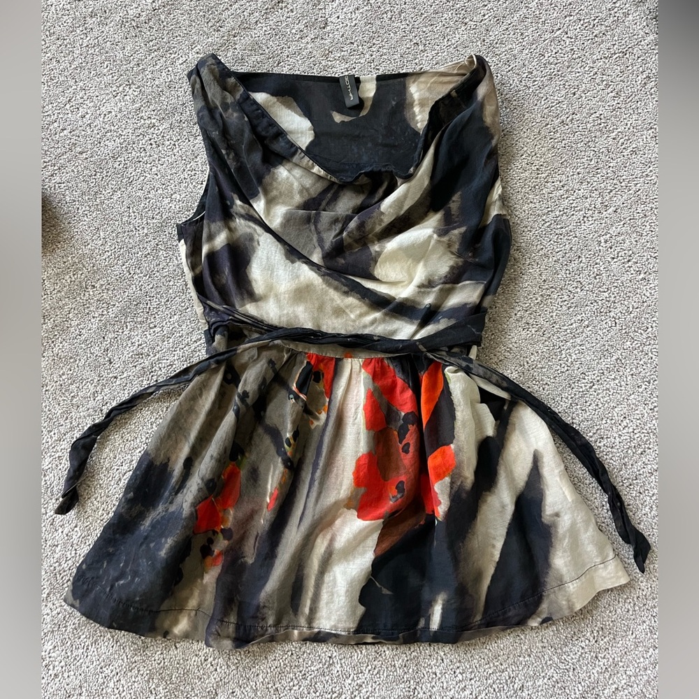 Vintage GOTHA Italy Tunic Shirt Cotton / Silk Size 2 (fits XS/S)